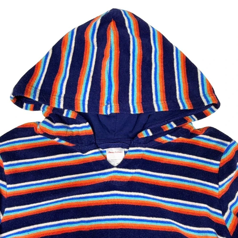 Hanna Andersson Striped Hooded Terry Swim Cover Up
